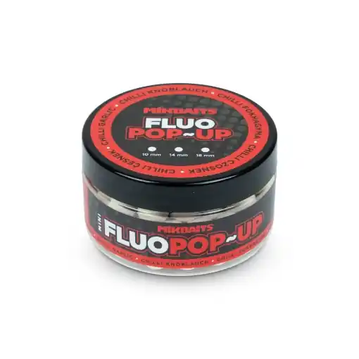 Mikbaits Mini Pop-Up Fluo Boilies Chilli Garlic 10mm 100ml Kup Teď