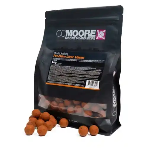 CC Moore Pro-Stim Liver Boilies 18mm 1kg Značkový