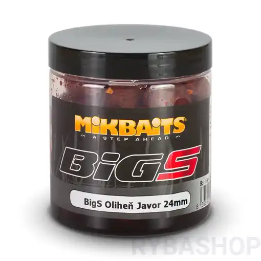 Nejprodávanější Mikbaits BigS Boilie v Dipu Oliheň Javor 24mm 250ml