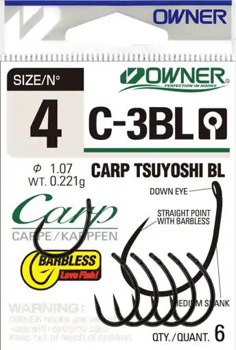 Časově Omezené Owner C-3BL Carp Tsuyoshi BL, vel.2 (5ks)