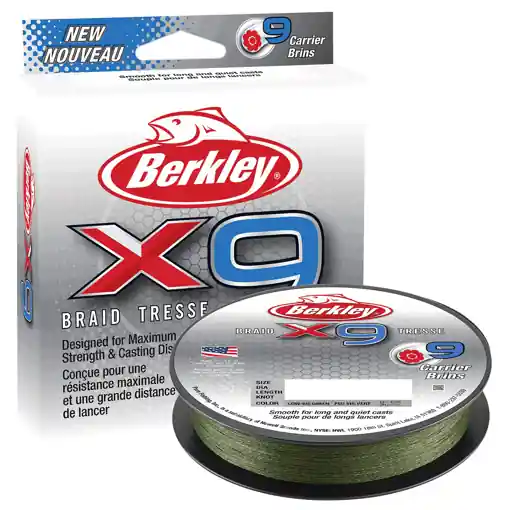 Berkley X9 Braid Low Vis Green 150m, 0.12mm 12.1kg Kup Teď