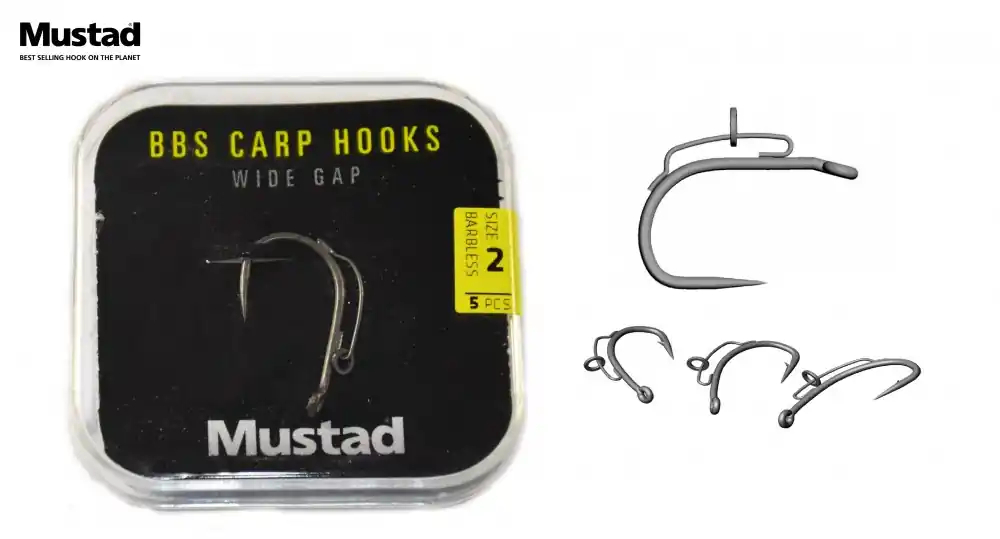 Cenový Hit HÁČKY MUSTAD BBS WIDE GAP CARP HOOK vel.2