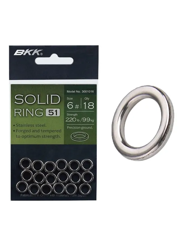 BKK Kroužky Solid Ring-51 Velikost 8 / 14ks / 204kg Super Cena