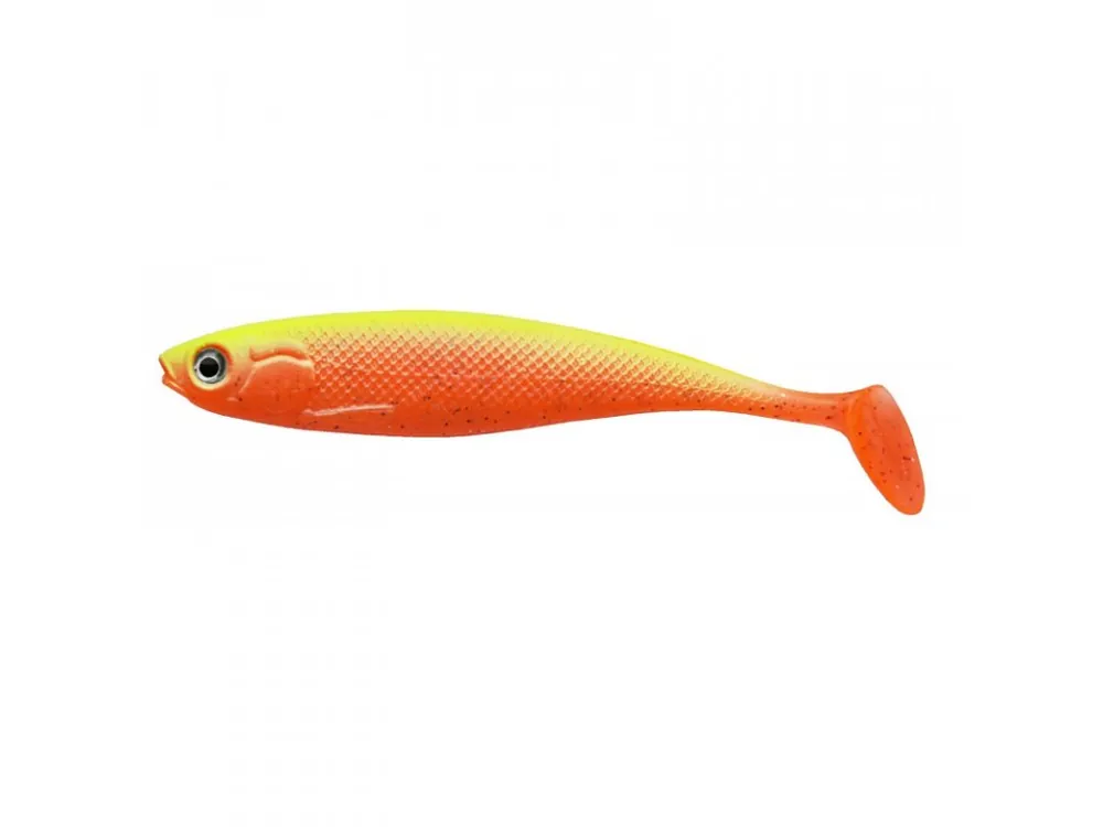 Zlevněný GUMOVÉ NÁSTRAHY CORMORAN ACTION FIN SHAD ORANGE CANDY 10 CM / 2KS