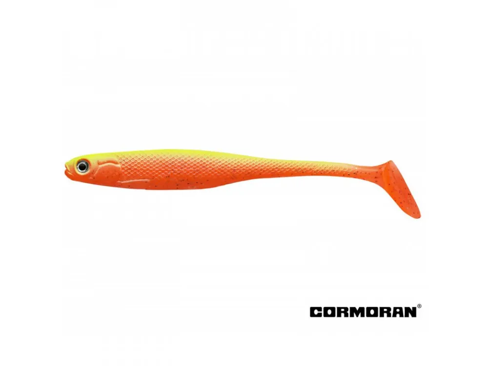 Nová Kolekce GUMOVÉ NÁSTRAHY CORMORAN CRAZY FIN SHAD ORANGE CANDY 13 CM / 2KS