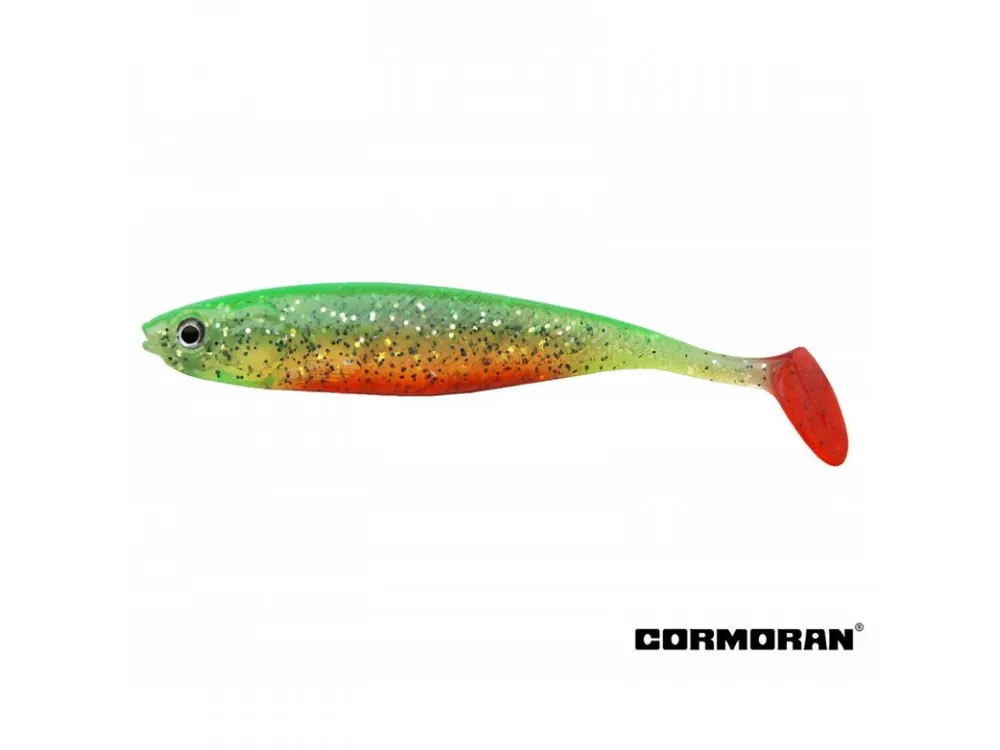 Odeslání Ihned GUMOVÉ NÁSTRAHY CORMORAN ACTION FIN SHAD GREEN TIGER 13 CM / 2KS