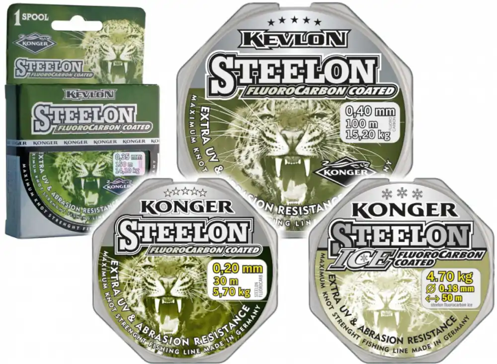 Cenová Bomba Vlasec KONGER Steelon Fluorocarbon coated 0,14mm/150m