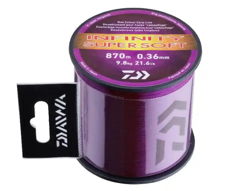 Přímo Od Výrobce Daiwa Rybářský vlasec Infinity Super Soft fialový 0,36mm / 870m