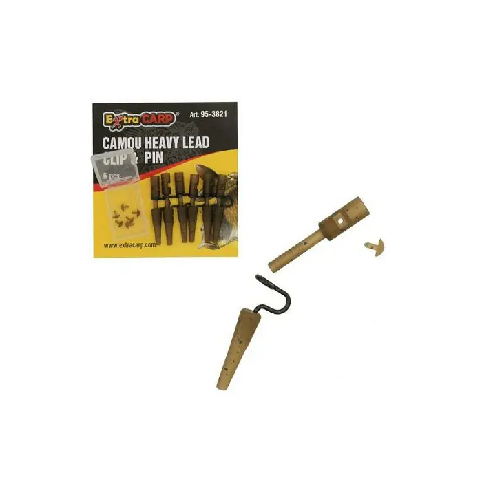Oblíbený EXTRA CARP CAMOU HEAVY LEAD CLIP 6 ks