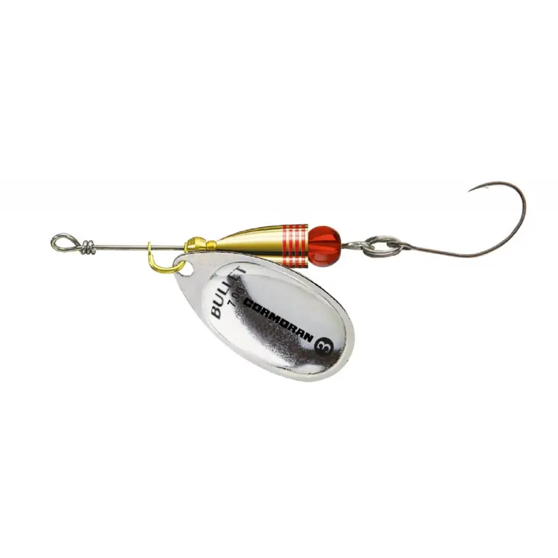 TŘPYTKA CORMORAN BULLET SINGLE HOOK SILVER VEL. 1 / 3,0g Zlevněný