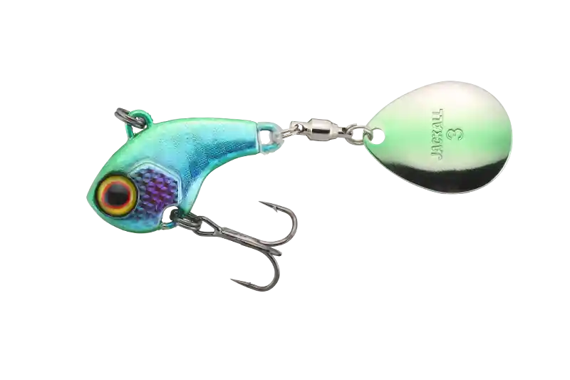 Levný Jackall Deracoup Tail Spinner Lime Luminious 7g