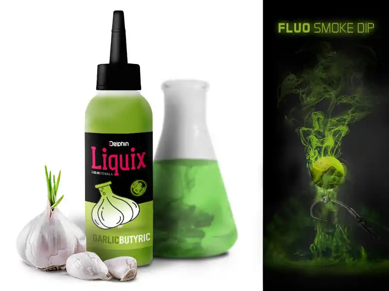 Levný Delphin Fluo dip D SNAX LiquiX / Česnek-Butyric
