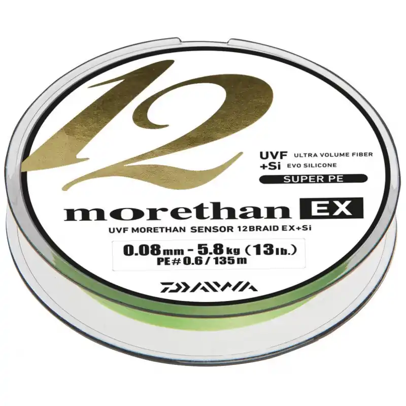 Expresní Doručení DAIWA splétaná šňůra MORETHAN 12 BRAID EX+SI 0,08 MM