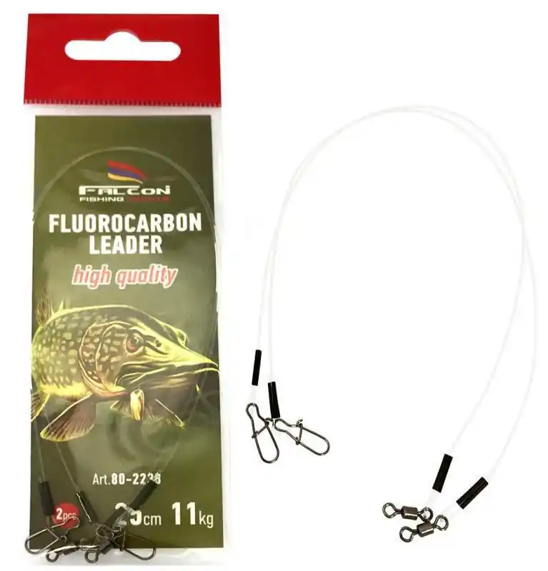 Nejprodávanější NÁVAZCE FALCON FLUOROCARBON LEADER 25CM - 2 KS / 7 KG