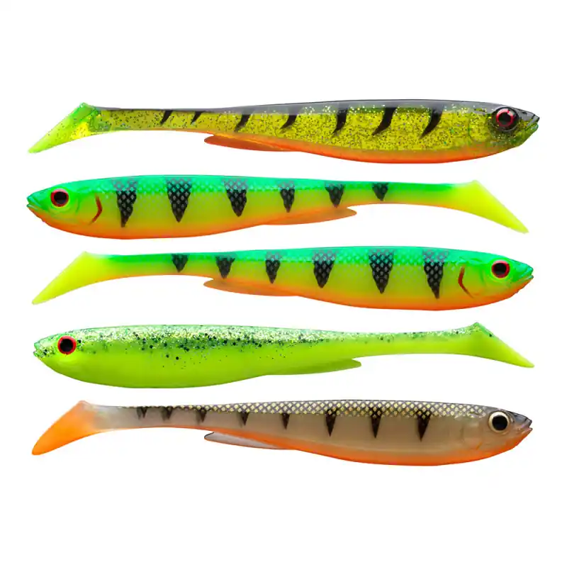 SADA GUMOVÝCH NÁSTRAH DAIWA PROREX SLIM SHADY FLASH SET 7,5 CM / 5 KS Nízká Cena