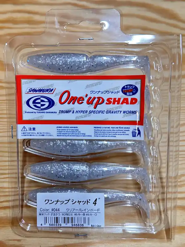 Top Prodej Gumové nástrahy Sawamura One Up Shad 4" 8,4cm / (6ks) / 044 Clear Rainbow