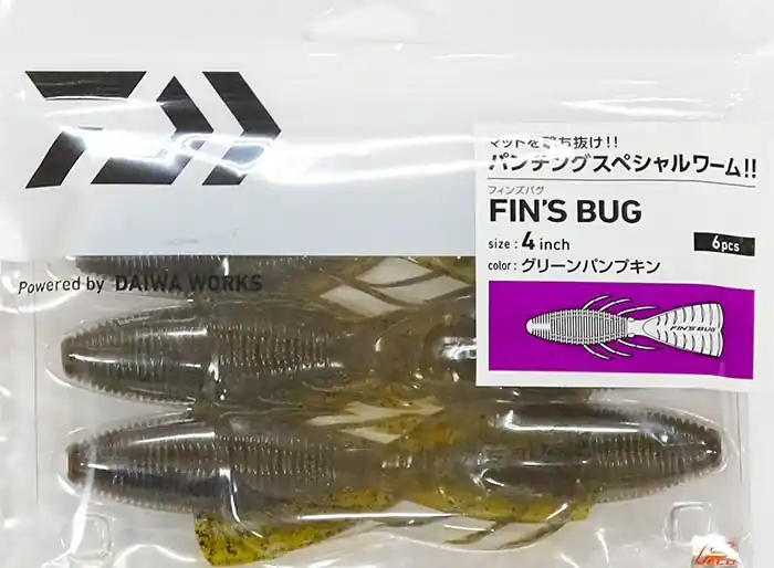 Top Prodej GUMOVÁ NÁSTRAHA DAIWA FINS BUG 10 cm / Green pumpkin