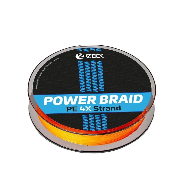 Zeck Pletená šňůra Powerbraid 4X Oranžová 300m 0,20mm Super Cena
