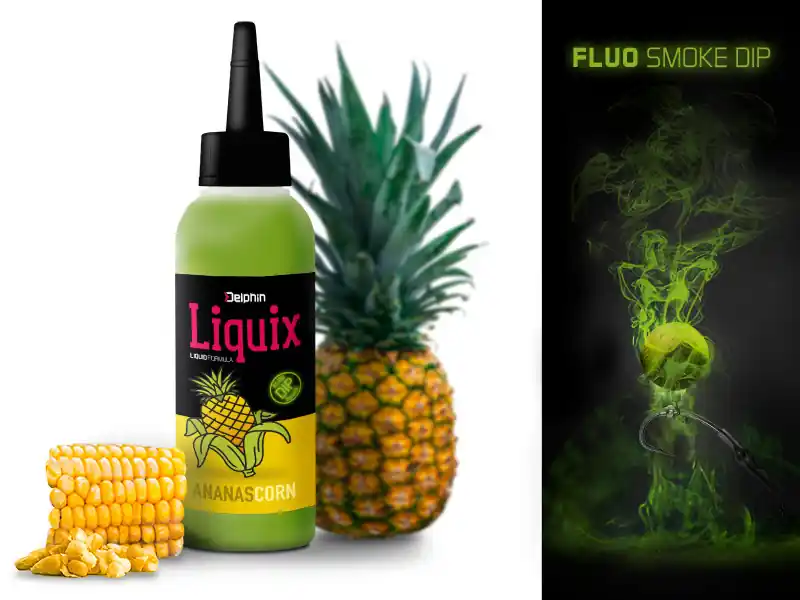 Novinka Delphin Fluo dip D SNAX LiquiX / ANANAS CORN