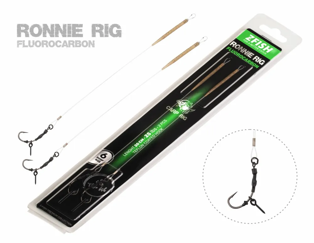 Přímo Od Výrobce ZFISH Hotové Návazce Ronnie Rig Fluorocarbon vel. 6