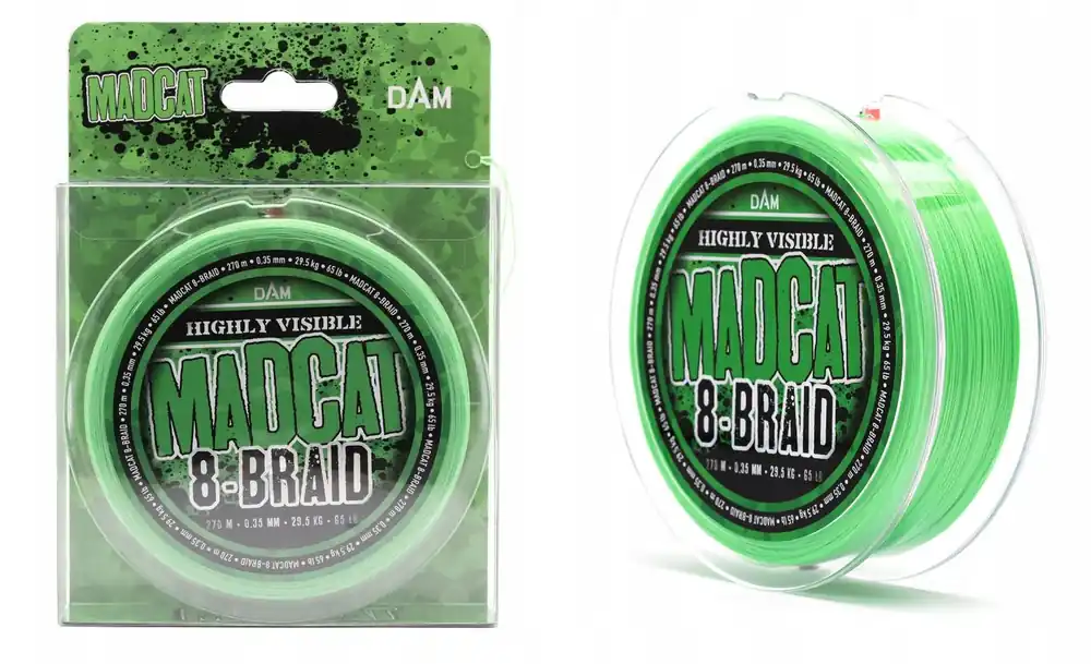 Pletená Šňůra MADCAT 8-Braid 270 m / 0,70 mm / 73 kg Sleva
