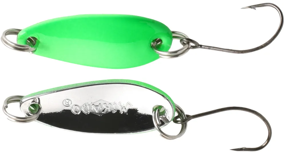 PLANDAVKA MIKADO MINI SPOON ZELENÁ FLUO - STŘÍBRNÁ / 2.4 cm / 2.5 g Nová Kolekce