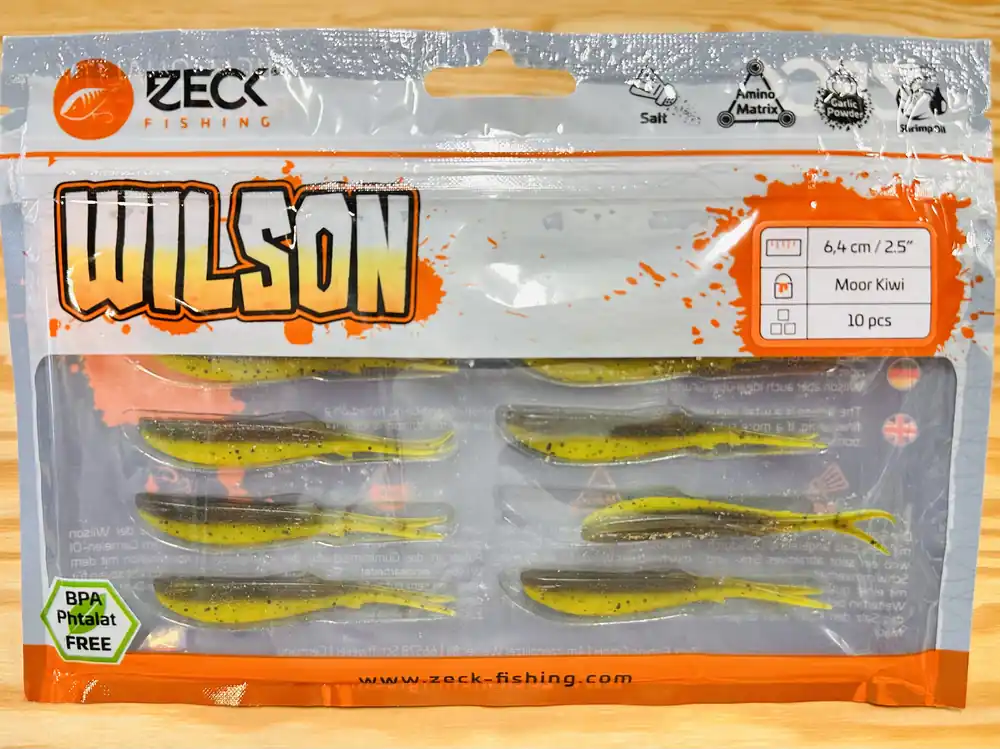 ZECK GUMOVÉ NÁSTRAHY WILSON 2,5" / MOOR KIWI / 6,4 cm / 10 ks Hit Sezóny