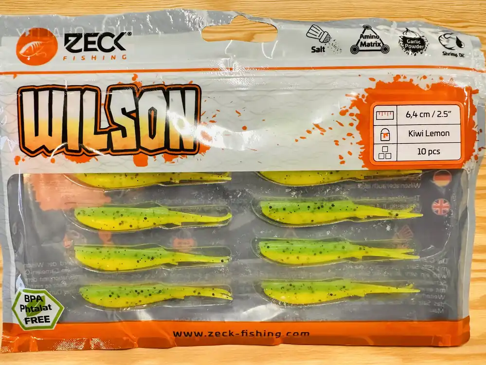 ZECK GUMOVÉ NÁSTRAHY WILSON 2,5" / KIWI LEMON / 6,4 cm / 10 ks Levný
