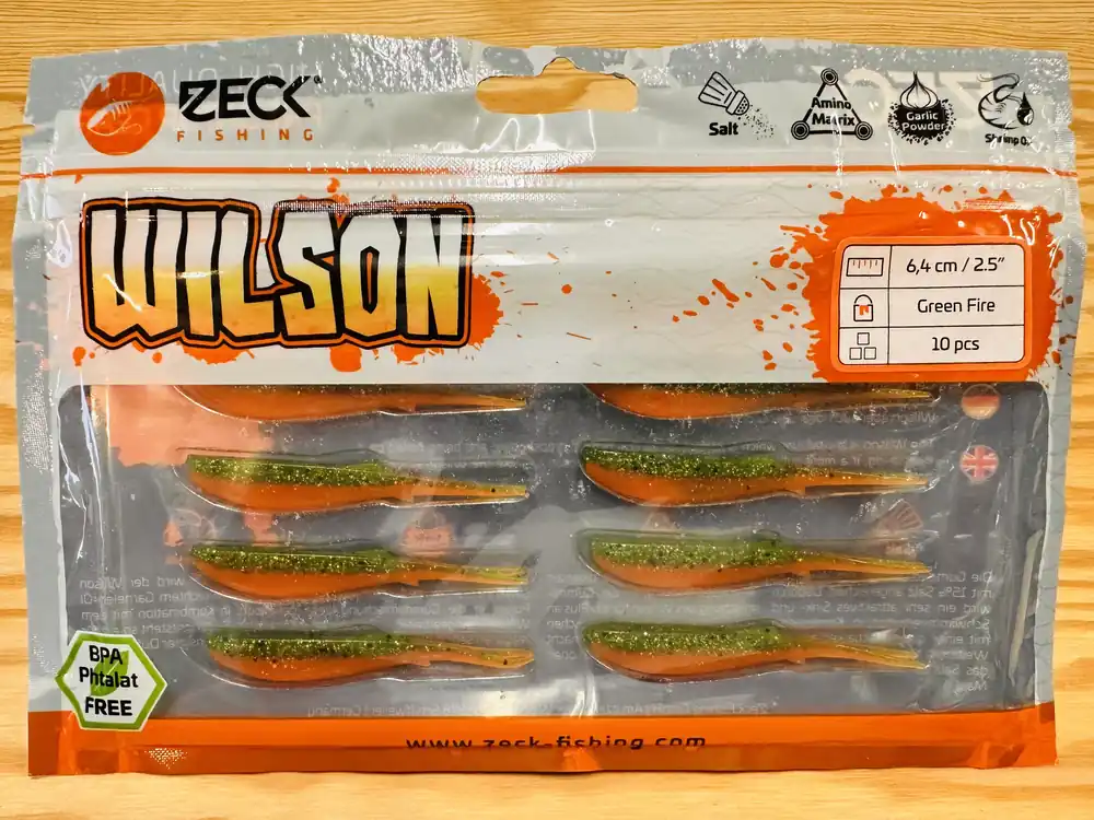 Finální Výprodej ZECK GUMOVÉ NÁSTRAHY WILSON 2,5" / GREEN FIRE / 6,4 cm / 10 ks