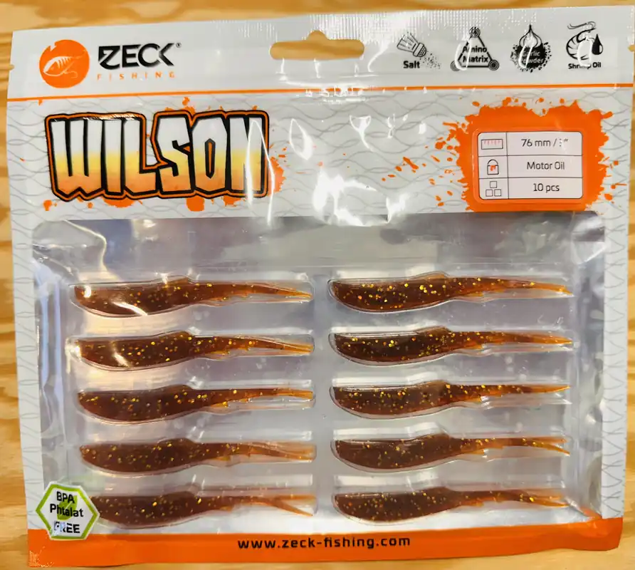 Hit Sezóny ZECK GUMOVÉ NÁSTRAHY WILSON 3" / MOTOROIL / 7,6 cm / 10 ks