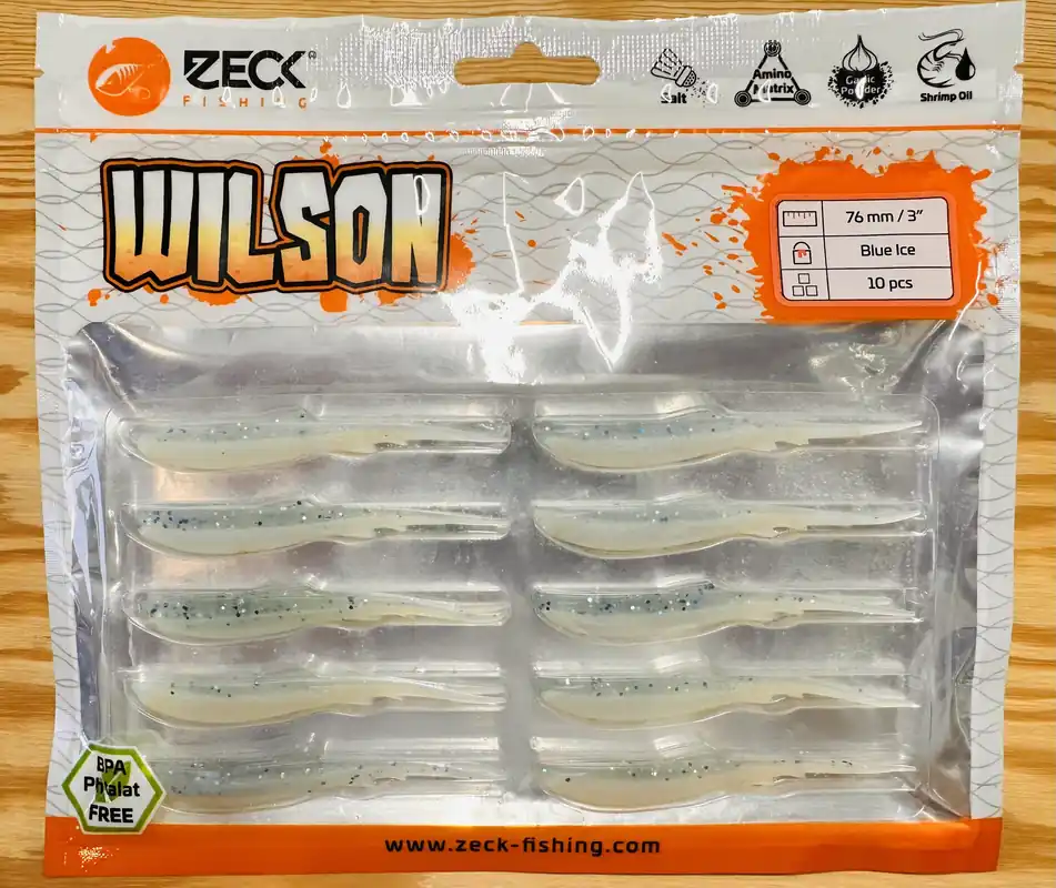 Cenový Hit ZECK GUMOVÉ NÁSTRAHY WILSON 3" / BLUE ICE / 7,6 cm / 10 ks