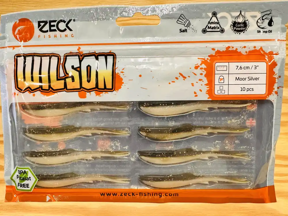 Sezónní Sleva ZECK GUMOVÉ NÁSTRAHY WILSON 3" / MOOR SILVER / 7,6 cm / 10 ks