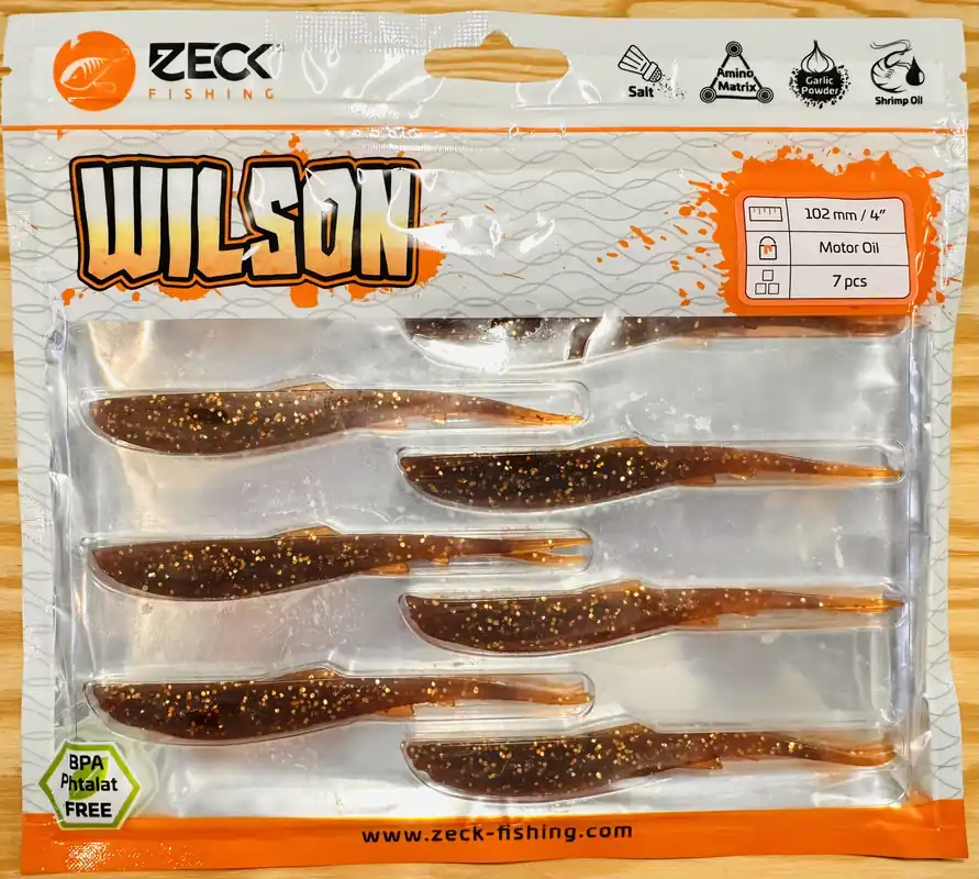 Super Cena ZECK GUMOVÉ NÁSTRAHY WILSON 4" / MOTOROIL / 10,2 cm / 7 ks