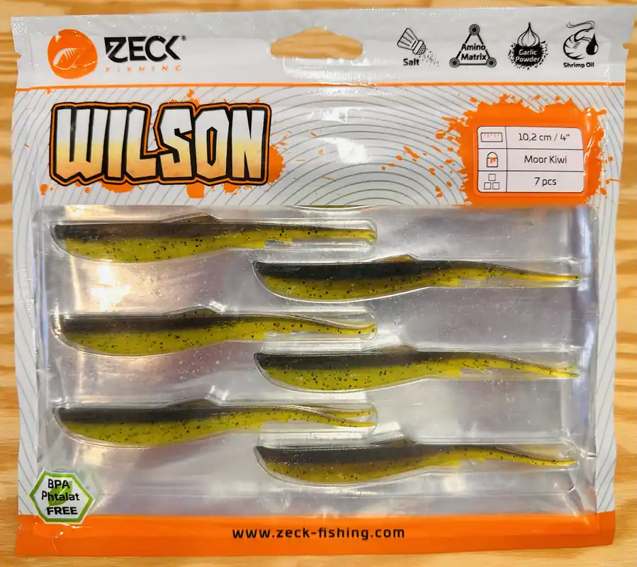 ZECK GUMOVÉ NÁSTRAHY WILSON 4" / MOOR KIWI / 10,2 cm / 7 ks Ihned K Objednání