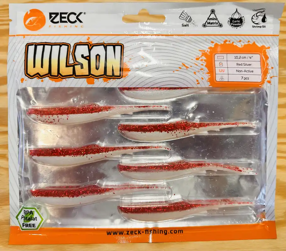 ZECK GUMOVÉ NÁSTRAHY WILSON 4" / RED SILVER / 10,2 cm / 7 ks Výhodná Nabídka