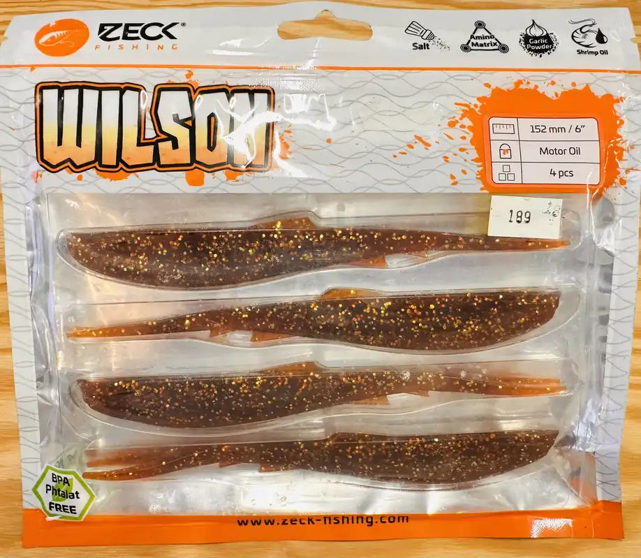 ZECK GUMOVÉ NÁSTRAHY WILSON 6" / MOTOROIL / 15,2 cm / 4 ks Cenová Bomba