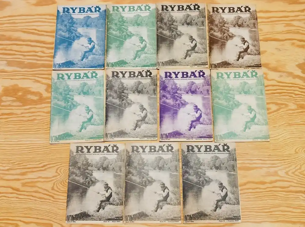 Sezónní Sleva KOMPLETNÍ ROČNÍK ČASOPISU RYBÁŘ 1947 / RYBÁŘSKÝ SPOLEK JIŘÍHO MAHENA V BRNĚ