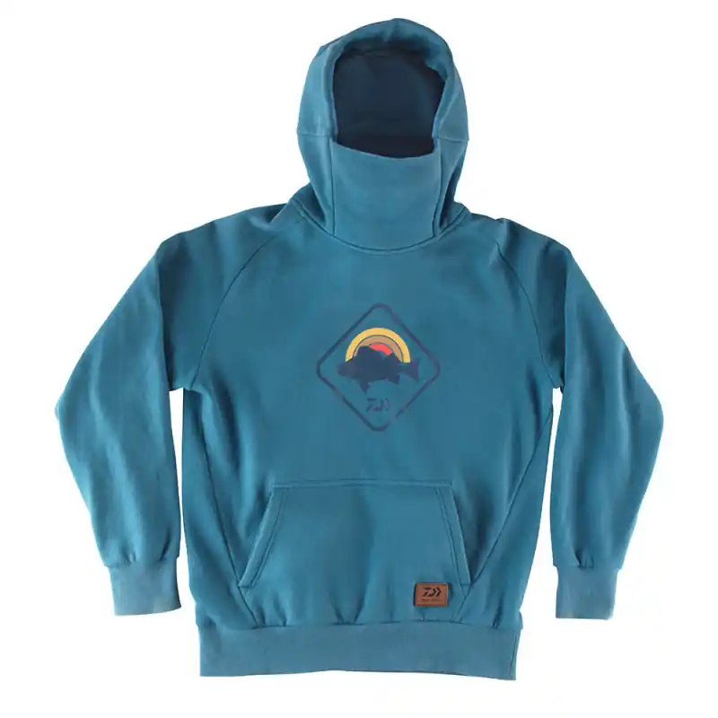 Zlevněný Daiwa Mikina D-Vec Snood Hoodie Blue / Velikost M