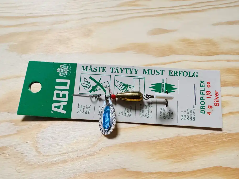 NOVÁ RETRO ROTAČNÍ TŘPYTKA ABU DROP-FLEX SILVER 4 g Cenová Bomba
