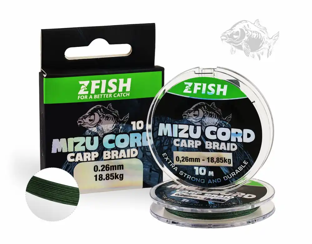 Must-Have ZFISH Šňůrka MizuCord Carp braid line 10m. 0,26mm / 18,85kg