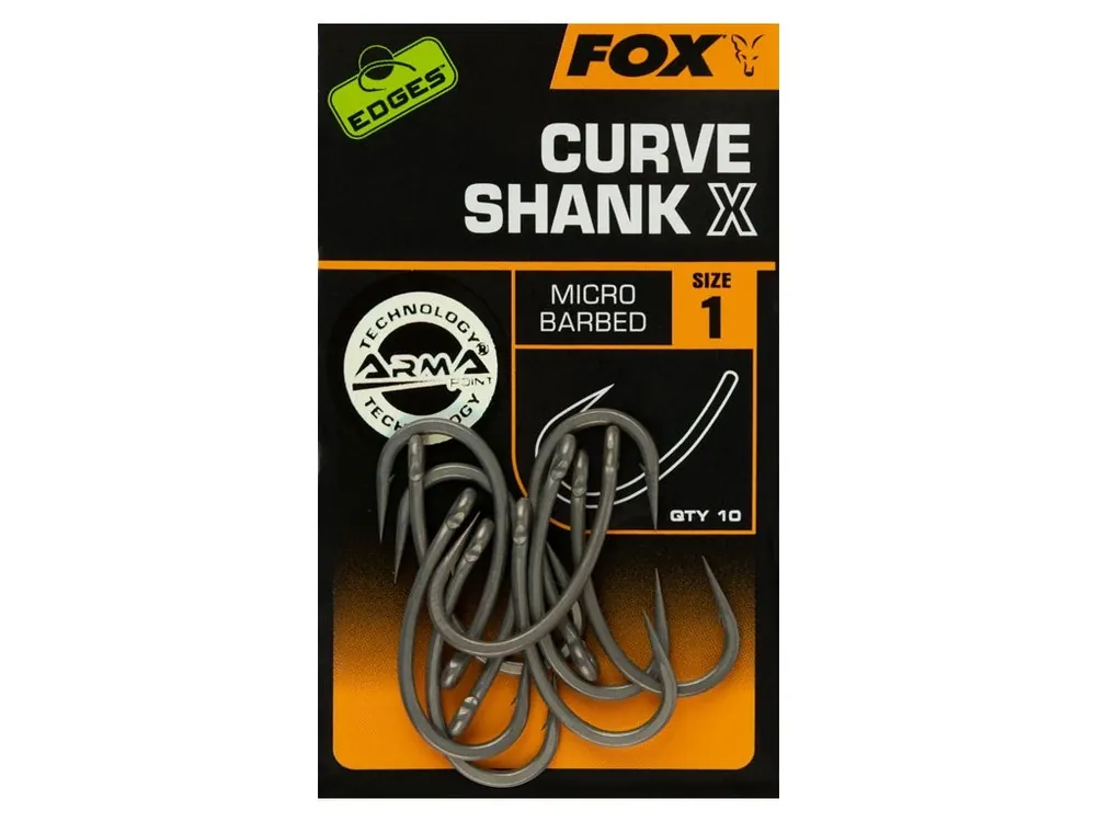 Nejlepší Volba Fox - Kaprové Háčky Edges Curve Shank X 10 ks / vel. 1