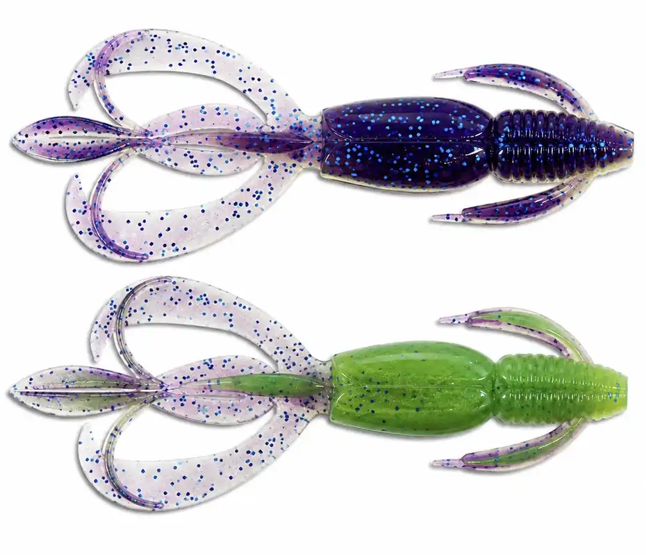 Gumová nástraha Keitech Crazy Flapper / 2,8" / 7,1cm / 3,4g / Violet Lime Belly PAL 06 / 8ks Levný