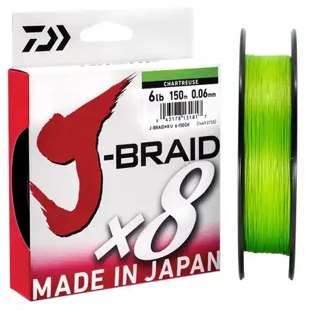 DAIWA Pletená Šňůra J-BRAID X8 CHARTREUSE / 0,22 mm / 150m / 17 kg Kup Teď