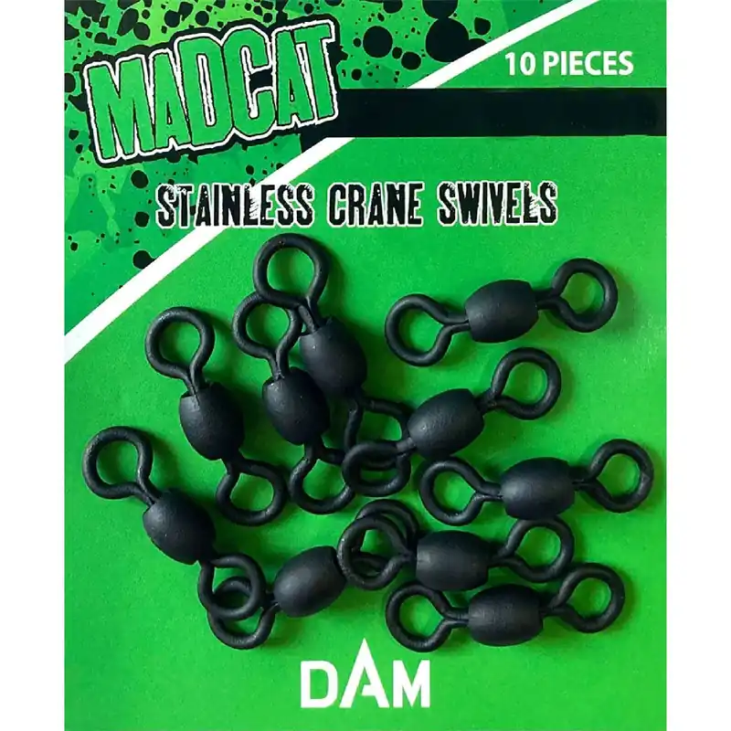 MADCAT - Obratlík Stainless Crane Swievels Black 10ks / vel. 1 / 100kg Nejprodávanější
