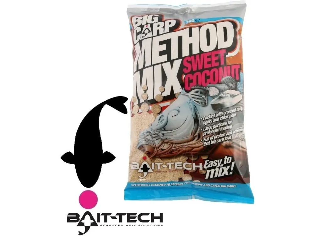 Bait-Tech krmítková směs Big Carp Method Mix Sweet Coconut - 2 kg Oblíbený