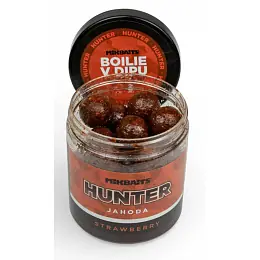 Mikbaits Boilie v Dipu Hunter Jahoda 250 ml Nová Kolekce