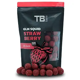 Nová Kolekce TB Baits - Hard Boilie GLM Squid Strawberry - 250 g 24 mm